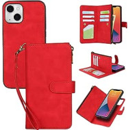 Étui CASECO IPhone 14 tui porte-feuille Rouge pour iPhone 14 Rouge